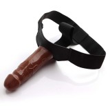 2 Sizes Strap on Realistic Hollow Dildo Large Basic Options Adjustable Chastity Belt Harness BDSM Bondage Vagina Anal Plug Adult Play Sex Fetish Toys for Lesbian Couple Women Men