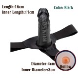 2 Sizes Strap on Realistic Hollow Dildo Large Basic Options Adjustable Chastity Belt Harness BDSM Bondage Vagina Anal Plug Adult Play Sex Fetish Toys for Lesbian Couple Women Men