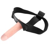 2 Sizes Strap on Realistic Hollow Dildo Large Basic Options Adjustable Chastity Belt Harness BDSM Bondage Vagina Anal Plug Adult Play Sex Fetish Toys for Lesbian Couple Women Men