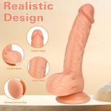 5 Colors Dildo Options Realistic Silicone Dildos Colorful Monster Cock with Balls Suction Cup G-Spot Anal Lifelike Curved Adult Sex Toy for Women Perfect Love Gift for Couples Girlfriend Wife