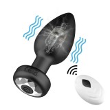 Smart Anal Plug APP Vibrator Wireless Remote Control Butt Plug Vibrating Male Prostate Massage Waterproof Rechargeable Silicone Adult Sex Toy for Men Women Couples