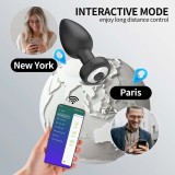 Smart Anal Plug APP Vibrator Wireless Remote Control Butt Plug Vibrating Male Prostate Massage Waterproof Rechargeable Silicone Adult Sex Toy for Men Women Couples