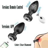 Smart Anal Plug APP Vibrator Wireless Remote Control Butt Plug Vibrating Male Prostate Massage Waterproof Rechargeable Silicone Adult Sex Toy for Men Women Couples