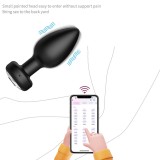 Smart Anal Plug APP Vibrator Wireless Remote Control Butt Plug Vibrating Male Prostate Massage Waterproof Rechargeable Silicone Adult Sex Toy for Men Women Couples
