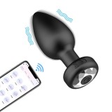 Smart Anal Plug APP Vibrator Wireless Remote Control Butt Plug Vibrating Male Prostate Massage Waterproof Rechargeable Silicone Adult Sex Toy for Men Women Couples