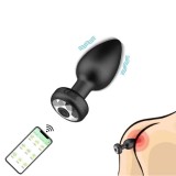 Smart Anal Plug APP Vibrator Wireless Remote Control Butt Plug Vibrating Male Prostate Massage Waterproof Rechargeable Silicone Adult Sex Toy for Men Women Couples