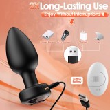 Smart Anal Plug APP Vibrator Wireless Remote Control Butt Plug Vibrating Male Prostate Massage Waterproof Rechargeable Silicone Adult Sex Toy for Men Women Couples