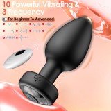 Smart Anal Plug APP Vibrator Wireless Remote Control Butt Plug Vibrating Male Prostate Massage Waterproof Rechargeable Silicone Adult Sex Toy for Men Women Couples