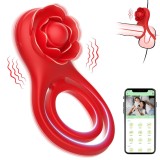 Male Cock Ring APP Virbator with Clitoral Anal Stimulator Remote Control Vibrating Dong Penis Ring G Spot Clitoral Pleasure Masturbation Prolonged Ejaculation Enhancing Adult Sex Toy Gift for Men Couples