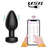 Smart Anal Plug APP Vibrator Wireless Remote Control Butt Plug Vibrating Male Prostate Massage Waterproof Rechargeable Silicone Adult Sex Toy for Men Women Couples
