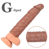 Silicone Penis Sleeve Extender Cock Enlarger Testicle Restraint Male Realistic Reusable Condom Prolonged Ejaculation Delayed Ring Sheath Sex Toys for Men