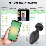 Smart Anal Plug APP Vibrator Wireless Remote Control Butt Plug Vibrating Male Prostate Massage Waterproof Rechargeable Silicone Adult Sex Toy for Men Women Couples