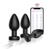 Smart Anal Plug APP Vibrator Wireless Remote Control Butt Plug Vibrating Male Prostate Massage Waterproof Rechargeable Silicone Adult Sex Toy for Men Women Couples
