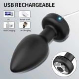 Smart Anal Plug APP Vibrator Wireless Remote Control Butt Plug Vibrating Male Prostate Massage Waterproof Rechargeable Silicone Adult Sex Toy for Men Women Couples