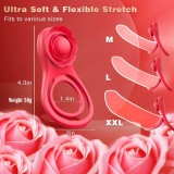 Male Cock Ring APP Virbator with Clitoral Anal Stimulator Remote Control Vibrating Dong Penis Ring G Spot Clitoral Pleasure Masturbation Prolonged Ejaculation Enhancing Adult Sex Toy Gift for Men Couples