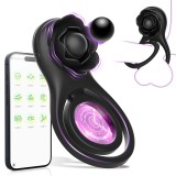 Male Cock Ring APP Virbator with Clitoral Anal Stimulator Remote Control Vibrating Dong Penis Ring G Spot Clitoral Pleasure Masturbation Prolonged Ejaculation Enhancing Adult Sex Toy Gift for Men Couples
