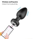 Smart Anal Plug APP Vibrator Wireless Remote Control Butt Plug Vibrating Male Prostate Massage Waterproof Rechargeable Silicone Adult Sex Toy for Men Women Couples