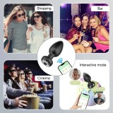 Smart Anal Plug APP Vibrator Wireless Remote Control Butt Plug Vibrating Male Prostate Massage Waterproof Rechargeable Silicone Adult Sex Toy for Men Women Couples