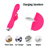 Realistic Dildo Rabbit Veined G Spot Vibrator Rechargeable Waterproof Powerful Vibrating Clit Stimulator Handhold Dual Motors Massager Adult Sex Toy for Ladies Women Couple