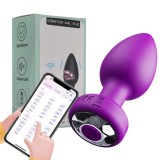 Smart Anal Plug APP Vibrator Wireless Remote Control Butt Plug Vibrating Male Prostate Massage Waterproof Rechargeable Silicone Adult Sex Toy for Men Women Couples