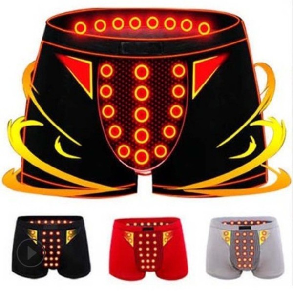 Male Magnetic Therapy Panties Boxer U Convex Pouch Soft Prostate Health Care Underwear Physiological Enlargement Magnet Reinforced Briefs for Men