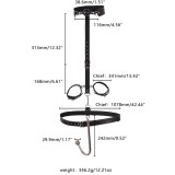 BDSM Sex Slaves Bondage Restraint Anal Hook Options Mouth Ball Gag Collor Chain Bed Foreplay SM Game Fetish Role Play Adjustable Cuffs Adult Sex Toys for Women Men Couples Beginner