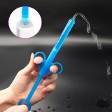 10ml Lube Applicator Lubricant Launcher Reusable Lub Shooter Anal Cleaning Enema Bulb Injector with Scale Smooth Rounded Cap for Men Women Couples