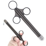 10ml Lube Applicator Lubricant Launcher Reusable Lub Shooter Anal Cleaning Enema Bulb Injector with Scale Smooth Rounded Cap for Men Women Couples