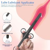 10ml Lube Applicator Lubricant Launcher Reusable Lub Shooter Anal Cleaning Enema Bulb Injector with Scale Smooth Rounded Cap for Men Women Couples