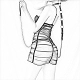 BDSM Sex Slaves Bondage Restraint Anal Hook Options Mouth Ball Gag Collor Chain Bed Foreplay SM Game Fetish Role Play Adjustable Cuffs Adult Sex Toys for Women Men Couples Beginner