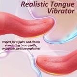 Realistic Tongue licking Vibrator Clitoral Stimulator Nipples Clit Masturbation Soft Vibrator Adult Sex Toys for Wome Couples Foreplay Games