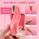 Realistic Tongue licking Vibrator Clitoral Stimulator Nipples Clit Masturbation Soft Vibrator Adult Sex Toys for Wome Couples Foreplay Games