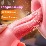 Realistic Tongue licking Vibrator Clitoral Stimulator Nipples Clit Masturbation Soft Vibrator Adult Sex Toys for Wome Couples Foreplay Games