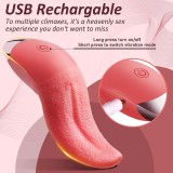 Realistic Tongue licking Vibrator Clitoral Stimulator Nipples Clit Masturbation Soft Vibrator Adult Sex Toys for Wome Couples Foreplay Games