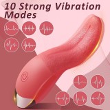 Realistic Tongue licking Vibrator Clitoral Stimulator Nipples Clit Masturbation Soft Vibrator Adult Sex Toys for Wome Couples Foreplay Games