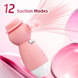 Clit Nipples Sucker Discreet Vibrator with 12 Deep Powerful Suction Modes Rose Toy Sucking Massager USB Charging Clitoral Stimulator Flirtation Foreplay Adult Oral Sex Toy Non-embarrassment Gift for Ladies Girlfriend Wife