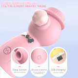Clit Nipples Sucker Discreet Vibrator with 12 Deep Powerful Suction Modes Rose Toy Sucking Massager USB Charging Clitoral Stimulator Flirtation Foreplay Adult Oral Sex Toy Non-embarrassment Gift for Ladies Girlfriend Wife