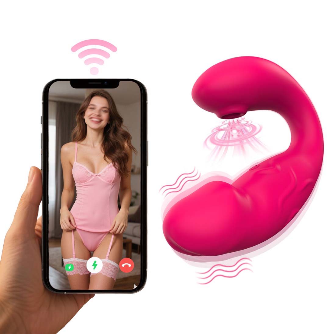 Wearable Dildo APP Sucking Vibrator Remote Control 9 Modes of Clitoral Sucker G Spot Vibrating Stimulator Anal Butt Plug Rechargeble Waterproof Adult Foreplay Sex Toy for Couples Women Female Ladies Lesbian Solo Masturbation