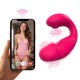 Wearable Dildo APP Sucking Vibrator Remote Control 9 Modes of Clitoral Sucker G Spot Vibrating Stimulator Anal Butt Plug Rechargeble Waterproof Adult Foreplay Sex Toy for Couples Women Female Ladies Lesbian Solo Masturbation