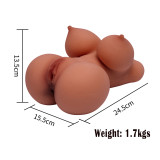 Large Realistic 3D Male Masturbator Sex Doll Textured Pussy Tight Anus Vaginal Anal Channels Love Silicone Sex Toy Male Jerkoff Masturbation Blow Job Stroker Adult Toys Gift for Men Boyfriend Husband