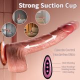 Realistic Liquid Silicone Dildo Thrusting Vibrating Remote Control  Vibrator Suction Cup Powerful Multi Vibration Thrust Swing Heating Modes G Spot Vaginal Anal Stimulation Sex Toy for Women Couples Intimate Use