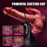 4in1 Thrusting Licking Dildo Smart APP  Remote Control Options Heating Realistic Thick Liquid Silicone Dildos Anal Plug  9  Telescopic & Vibrating Rotating Modes Adult Stimulation Clitoral G-Spot Vibrator Rechargeable Hands Free Sex Toy Gift for Women Couple