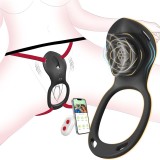 Wearable Panty Vibrator APP & Remote Control Strap on 9 Vibrations Modes Rose Sex Toy Vibrating Penis Ring Clitoral Stimulator Gift for Couple Women Men Solo Masturbation Sexual Pleasure