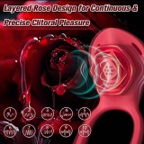 Wearable Panty Vibrator APP & Remote Control Strap on 9 Vibrations Modes Rose Sex Toy Vibrating Penis Ring Clitoral Stimulator Gift for Couple Women Men Solo Masturbation Sexual Pleasure