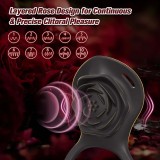 Wearable Panty Vibrator APP & Remote Control Strap on 9 Vibrations Modes Rose Sex Toy Vibrating Penis Ring Clitoral Stimulator Gift for Couple Women Men Solo Masturbation Sexual Pleasure