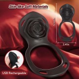 Wearable Panty Vibrator APP & Remote Control Strap on 9 Vibrations Modes Rose Sex Toy Vibrating Penis Ring Clitoral Stimulator Gift for Couple Women Men Solo Masturbation Sexual Pleasure