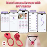 Wearable Panty Vibrator APP & Remote Control Strap on 9 Vibrations Modes Rose Sex Toy Vibrating Penis Ring Clitoral Stimulator Gift for Couple Women Men Solo Masturbation Sexual Pleasure