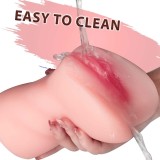3 in 1 Large Realistic Pussy Lifelike Tongue Mouth Pocket Male Masturbator Oral Vaginal Anal Tetured Tight Tunnel Sex Doll Deep Throat Blowjob Jerkoff Stroker for Men Masturbation Adult Love Sex Toy Gift for Boyfriend Husband Lesbian