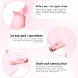 20 Vibrating Modes Heating Vibrator Licking Tongue Rechargeable 2-in-1 Electric Rabbit Dildo G-Spot Clit Dual Stimulator Sex Toy Gift for Women Girlfreind Wife