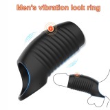 10 Modes Vibrating Penis Sleeve Liquid Silicone Cock Ring Male Rechargeable Waterproof APP Manual Vibrator Soft Extender Enlarger Testicle Restraint Prolonged Ejaculation Delayed Stamina Rings Girth Enhancer Sheath Sex Toys for Men